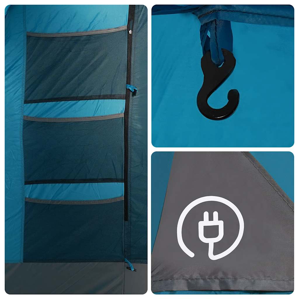 Tenda Familiare per 6 Persone Blu Impermeabile
