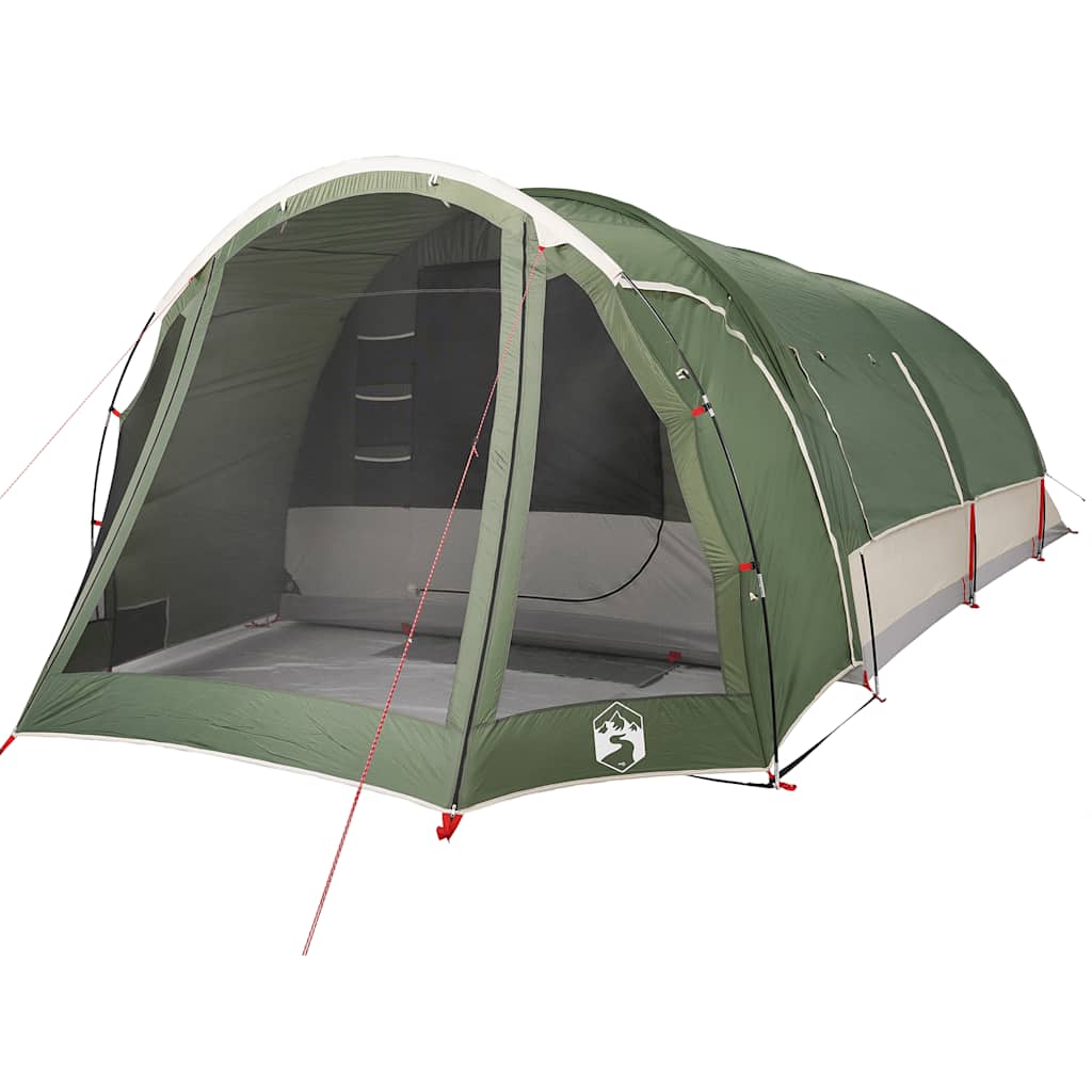 Tenda Familiare a Tunnel per 8 Persone Verde Impermeabile