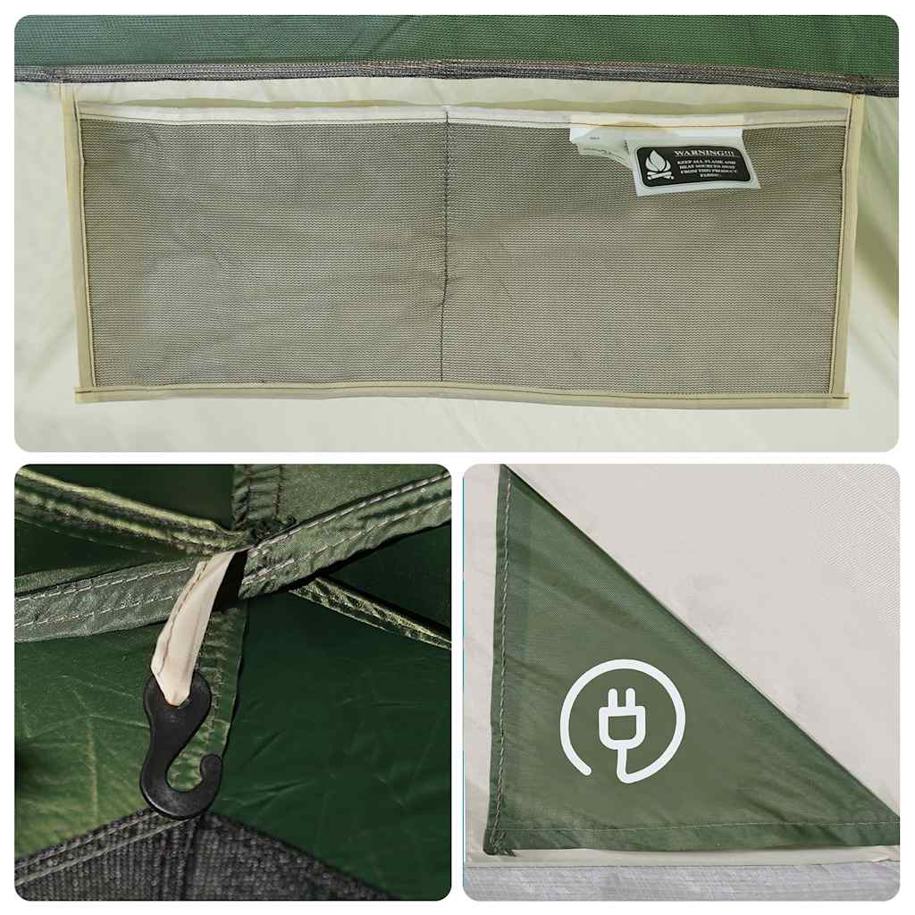 Tenda Familiare Tipi per 8 Persone Verde Impermeabile