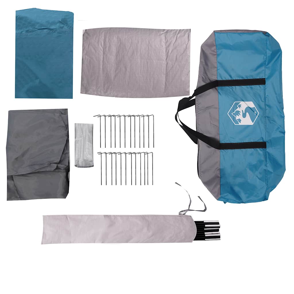 Tenda Familiare Tipi per 8 Persone Blu Impermeabile