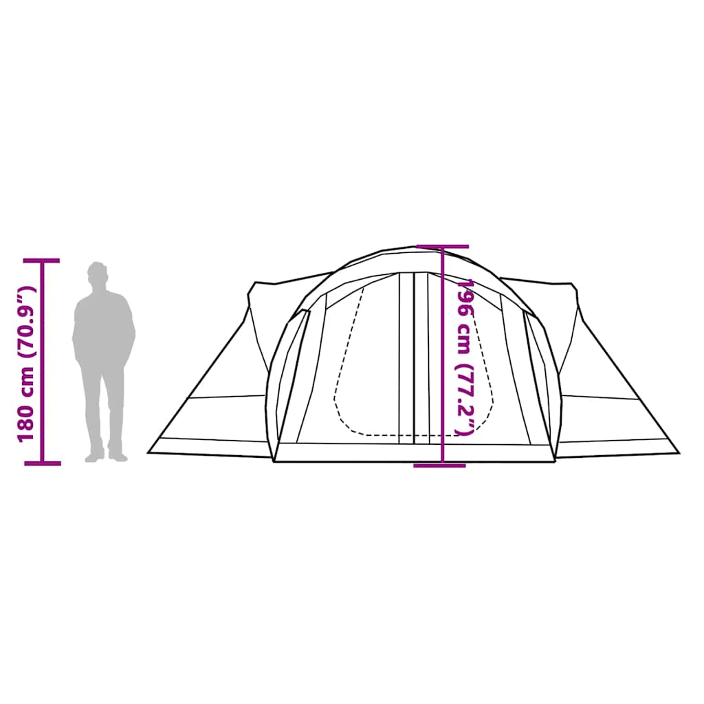Tenda Familiare Tipi per 8 Persone Blu Impermeabile