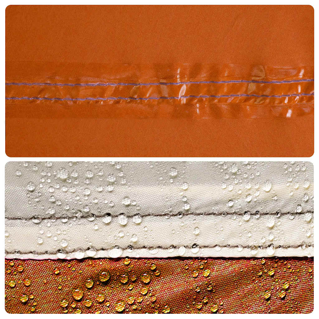 Frangivento da Campeggio Grigio e Arancione 366x152x152 cm Impermeabile