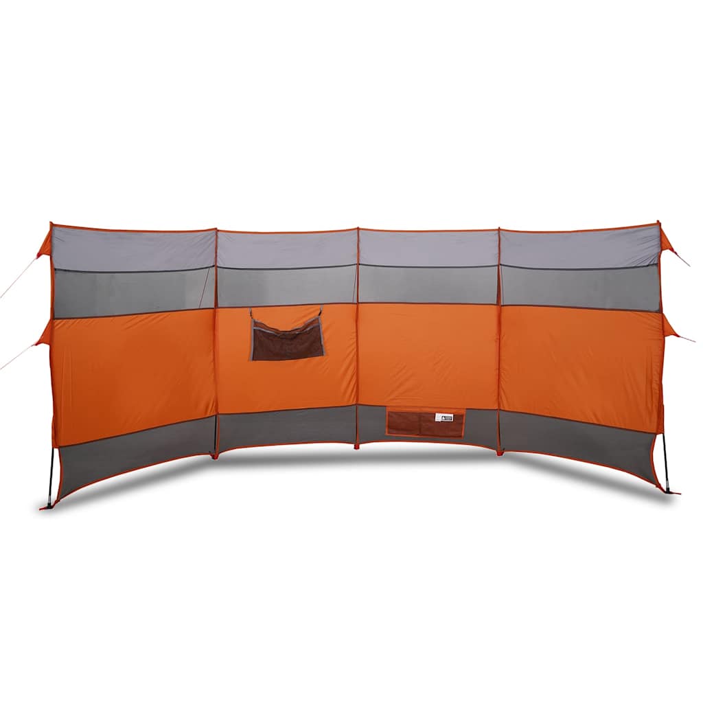 Frangivento da Campeggio Grigio e Arancione 366x152x152 cm Impermeabile