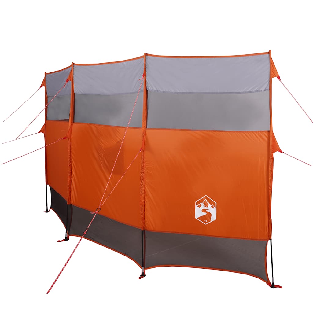 Frangivento da Campeggio Grigio e Arancione 366x152x152 cm Impermeabile