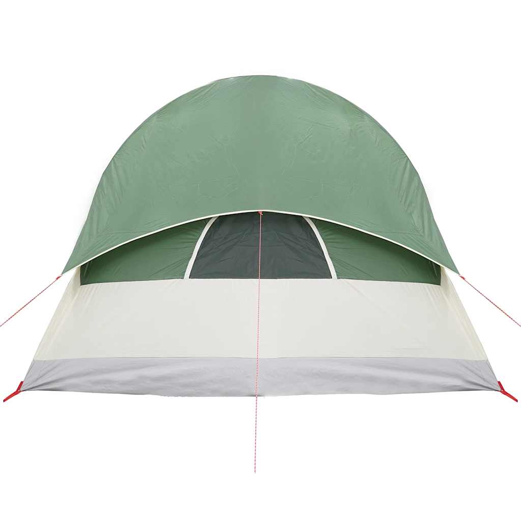 Tenda da Campeggio a Tunnel per 4 Persone Verde Impermeabile