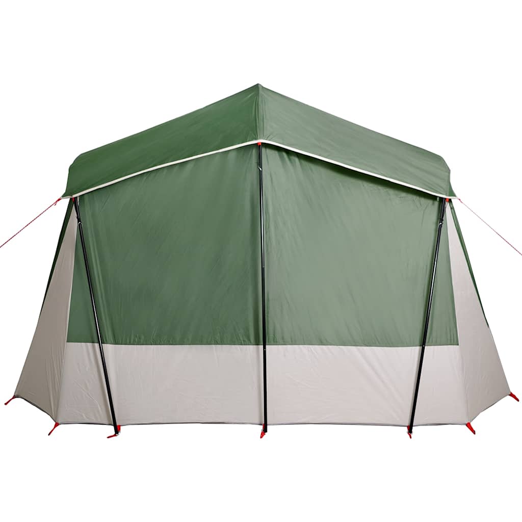 Tenda da Campeggio a Cabina per 5 Persone Verde Impermeabile
