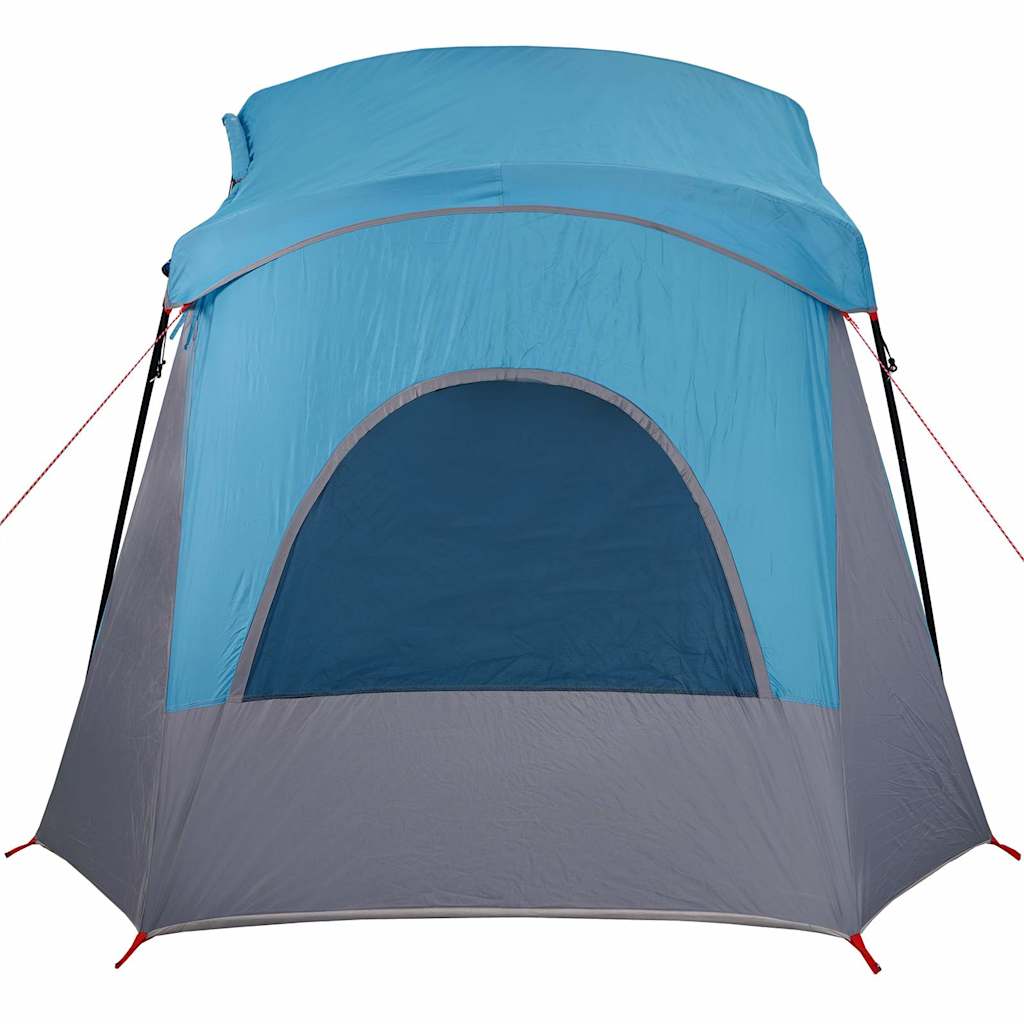 Tenda da Campeggio a Cabina per 5 Persone Blu Impermeabile