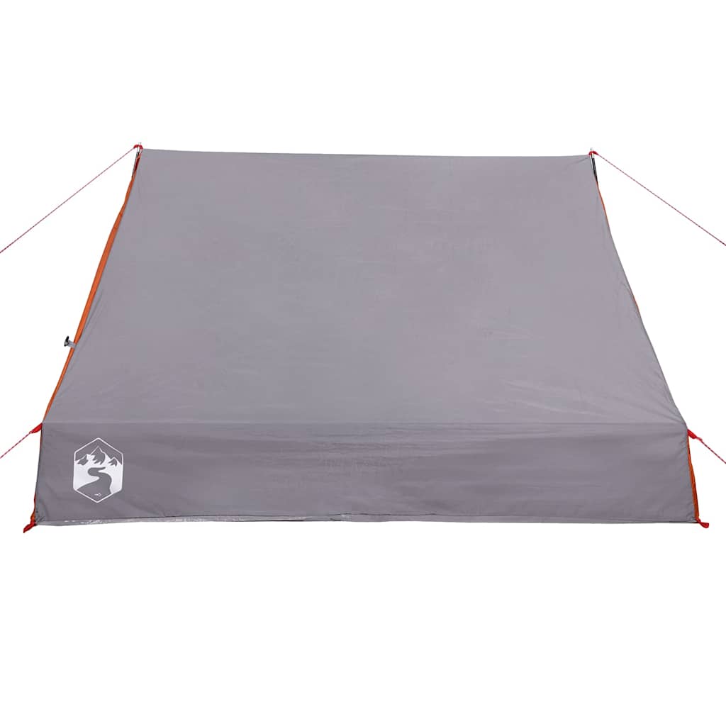 Tenda da Campeggio Telaio A per 2 Persone Grigia e Arancione Impermeabile