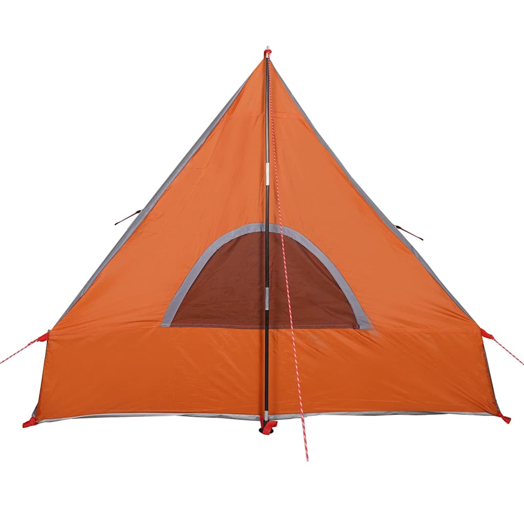 Tenda da Campeggio Telaio A per 2 Persone Grigia e Arancione Impermeabile