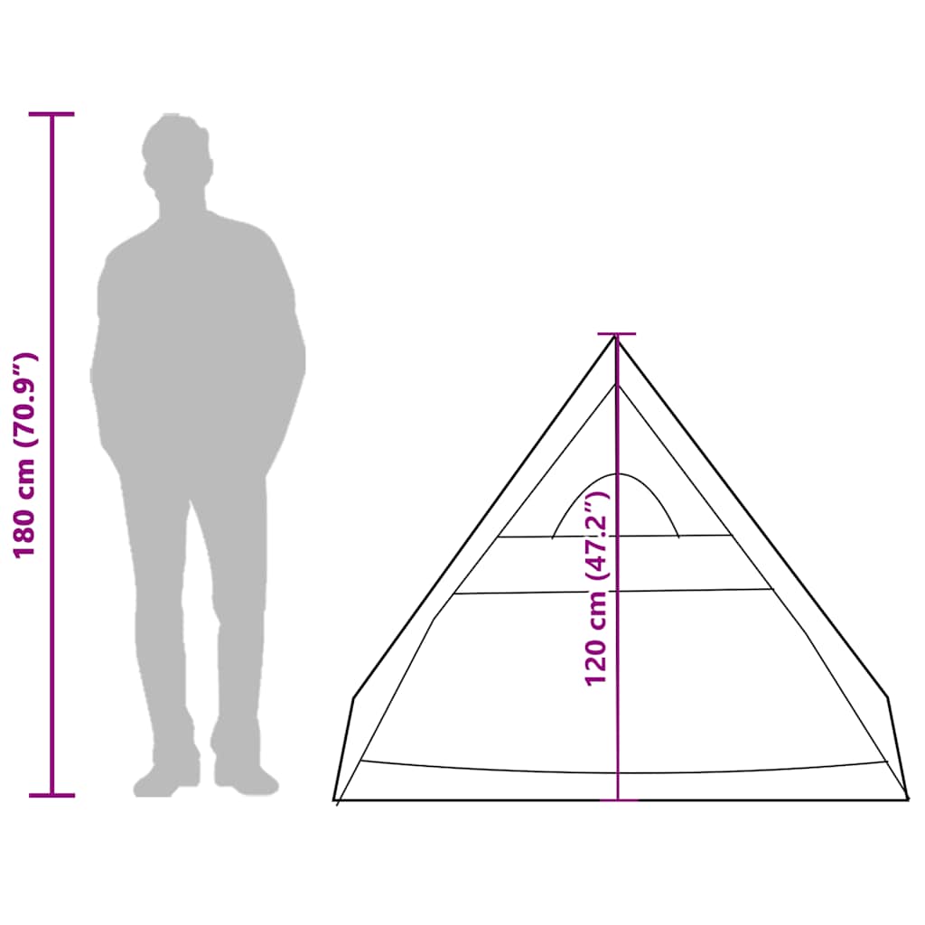 Tenda Campeggio Telaio A 2Persone Bianca Oscurante Impermeabile