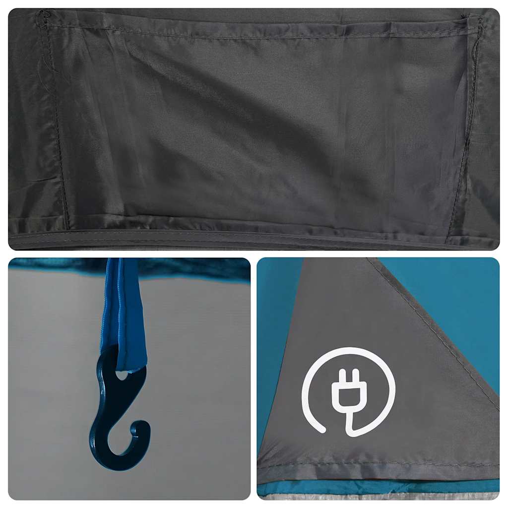 Tenda da Campeggio a Cupola per 2 Persone Blu Impermeabile