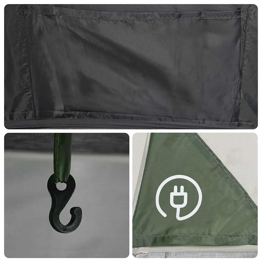 Tenda da Campeggio a Cupola per 4 Persone Verde Impermeabile