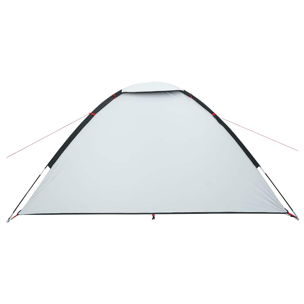 Tenda Campeggio a Cupola 4 Persone Bianca Tessuto Impermeabile