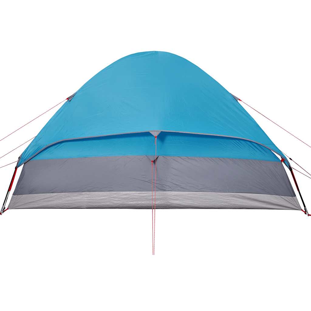 Tenda da Campeggio a Cupola per 4 Persone Blu Impermeabile