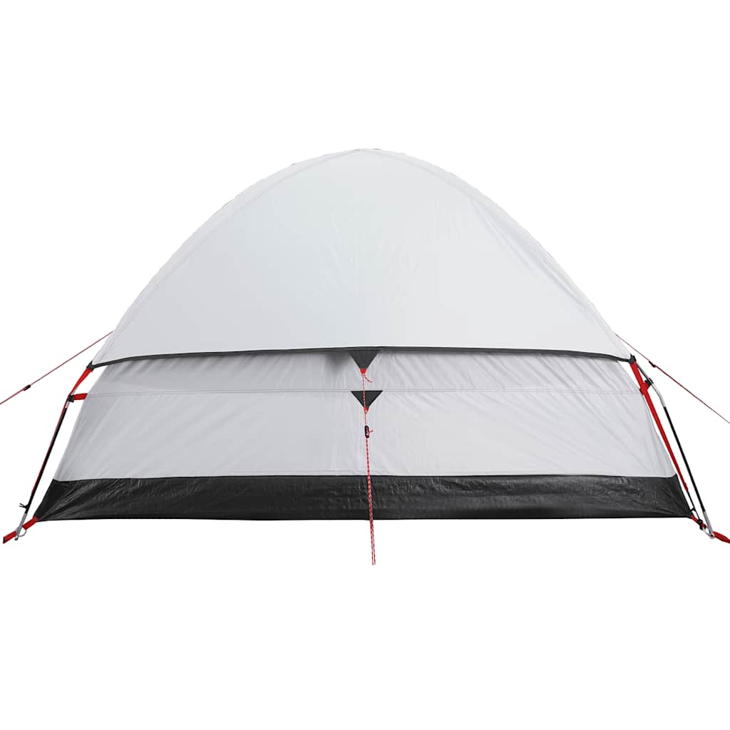 Tenda Campeggio a Cupola 4 Persone Bianca Tessuto Impermeabile