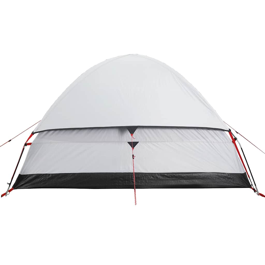 Tenda Familiare a Cupola 6 Persone Bianca Tessuto Impermeabile