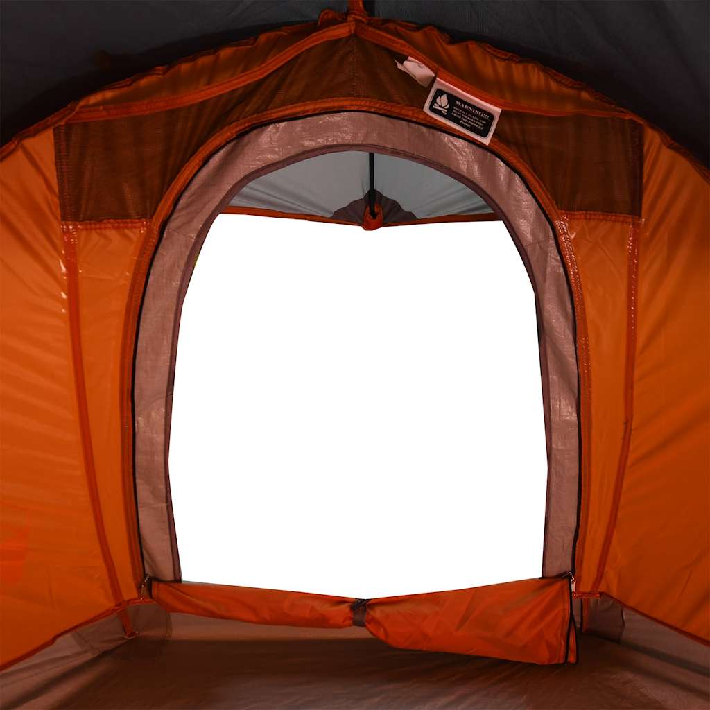 Tenda Campeggio a Cupola 1Persona Grigia Arancione Impermeabile