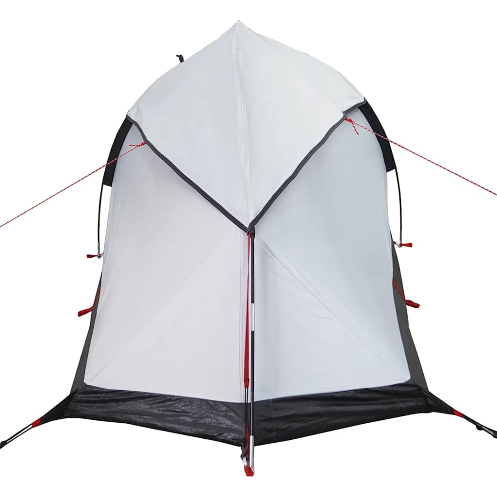 Tenda Campeggio a Cupola 1 Persona Bianca Tessuto Impermeabile
