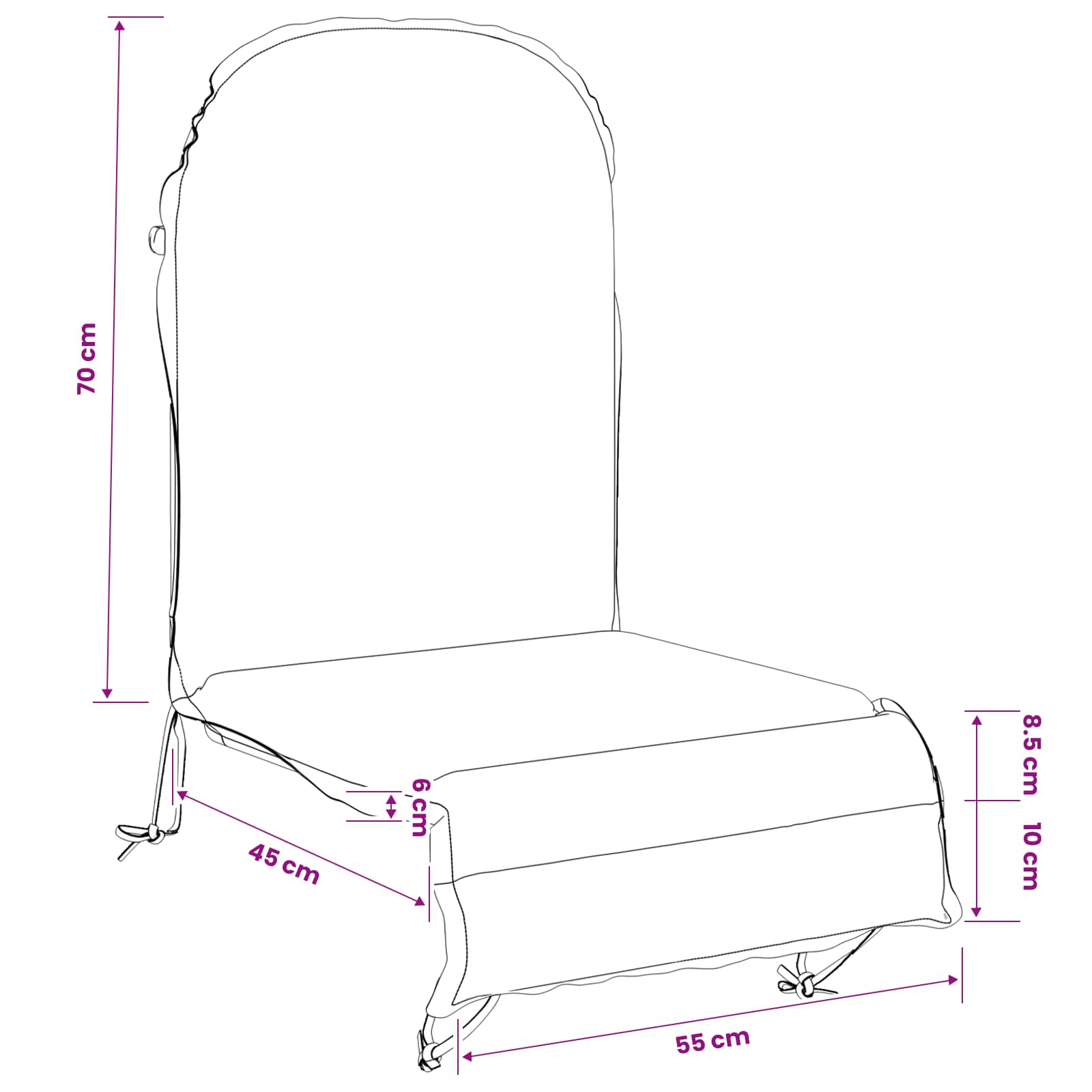 Cuscino per Lounger Sole GEMERT 100% Poliestere Rosso Vino