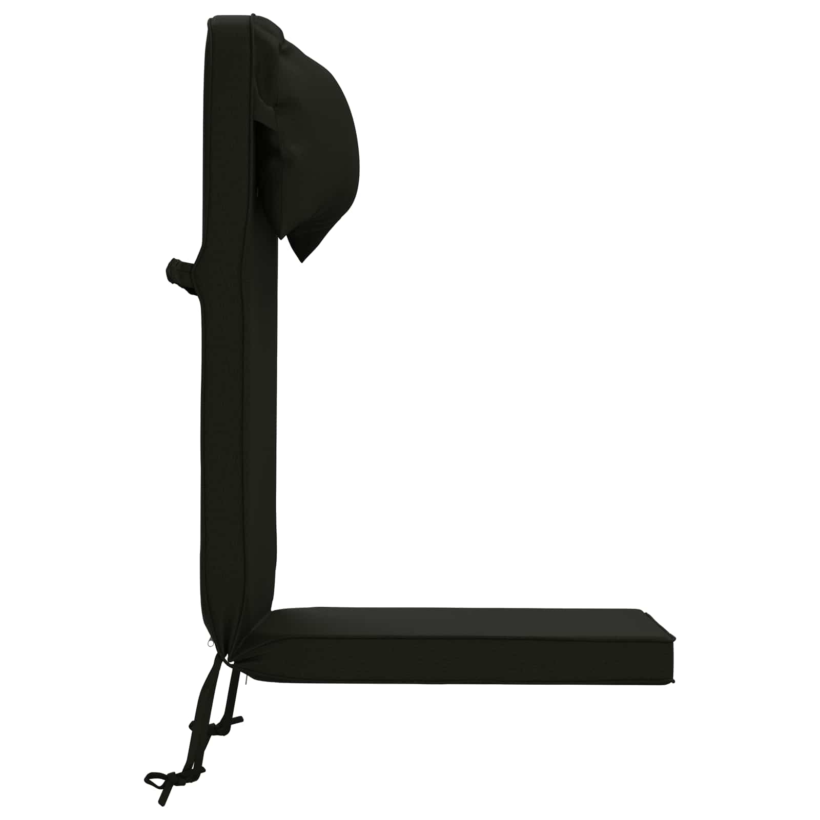 Cuscino per Lounger Sole 100% Poliestere Nero 55 x 124 x 5 cm