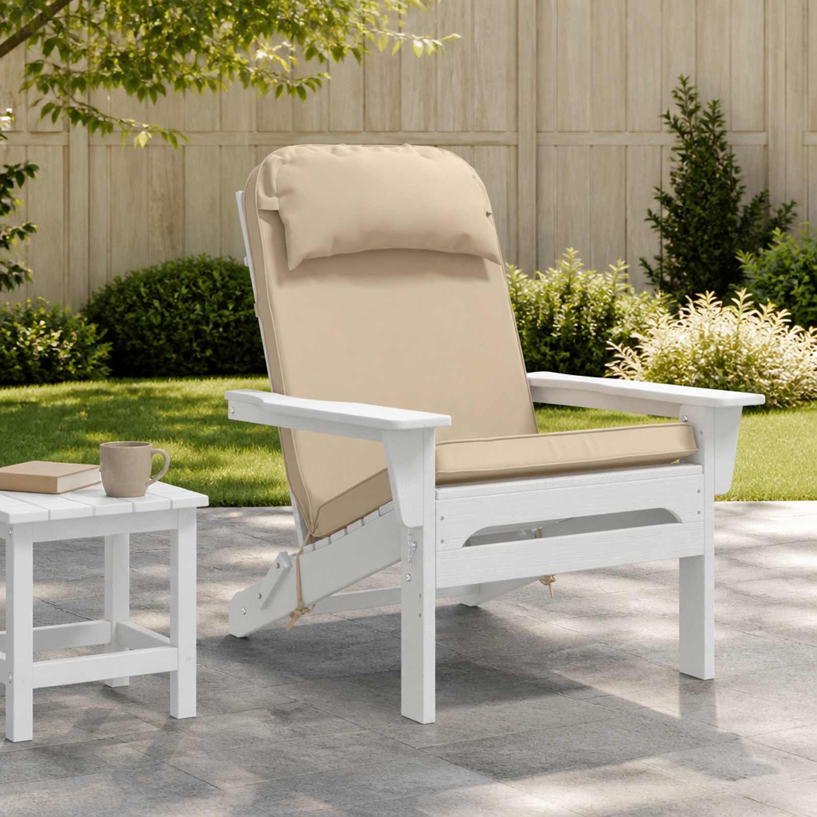 Cuscino per Lounger Sole 100% Poliestere Crema 55 x 124 x 5 cm