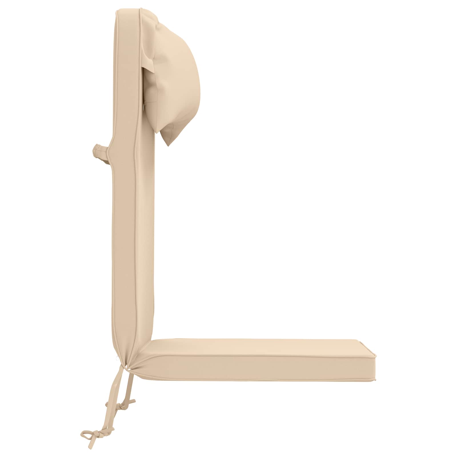 Cuscino per Lounger Sole 100% Poliestere Crema 55 x 124 x 5 cm