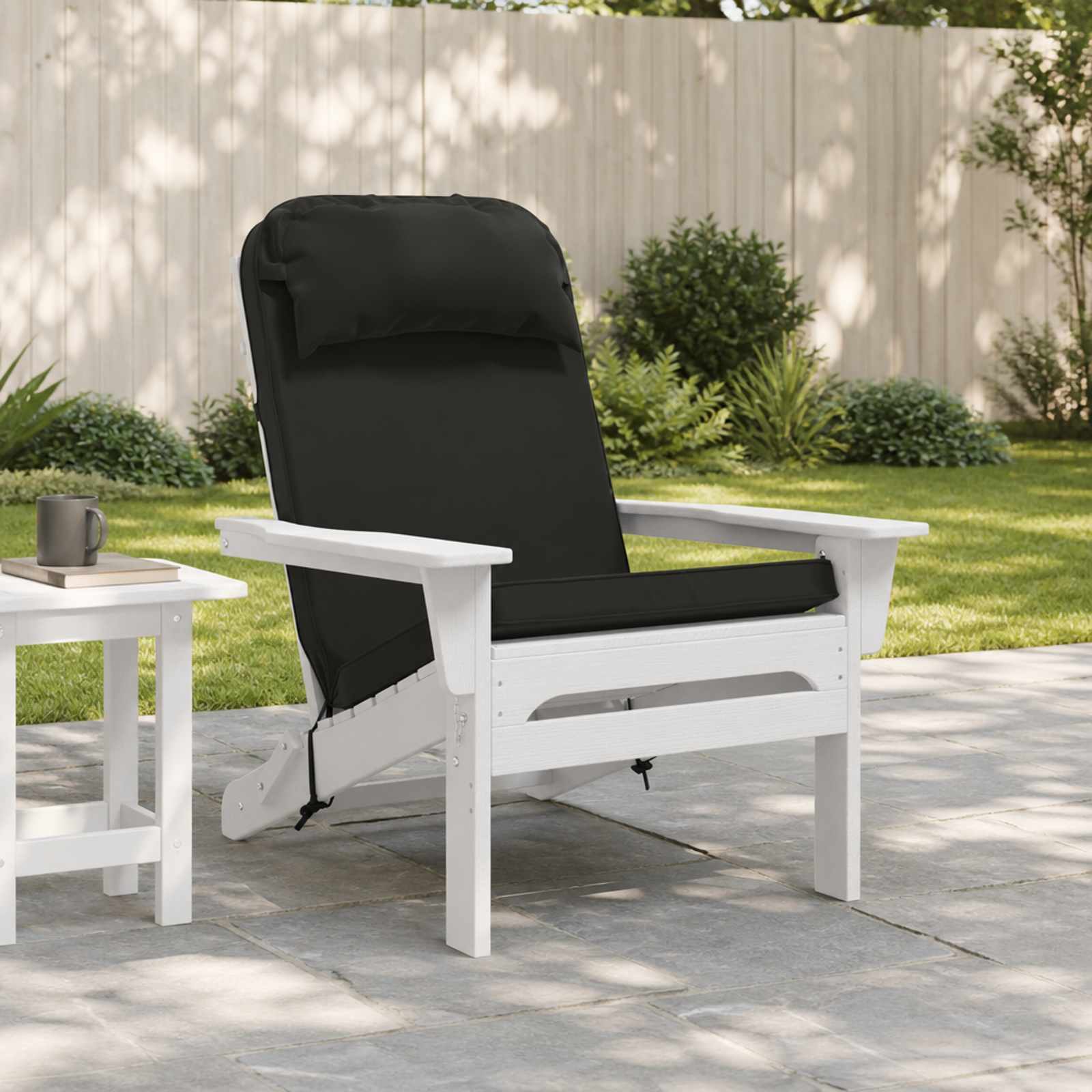 Cuscino per Lounger Sole 100% Poliestere Nero 55 x 124 x 5 cm