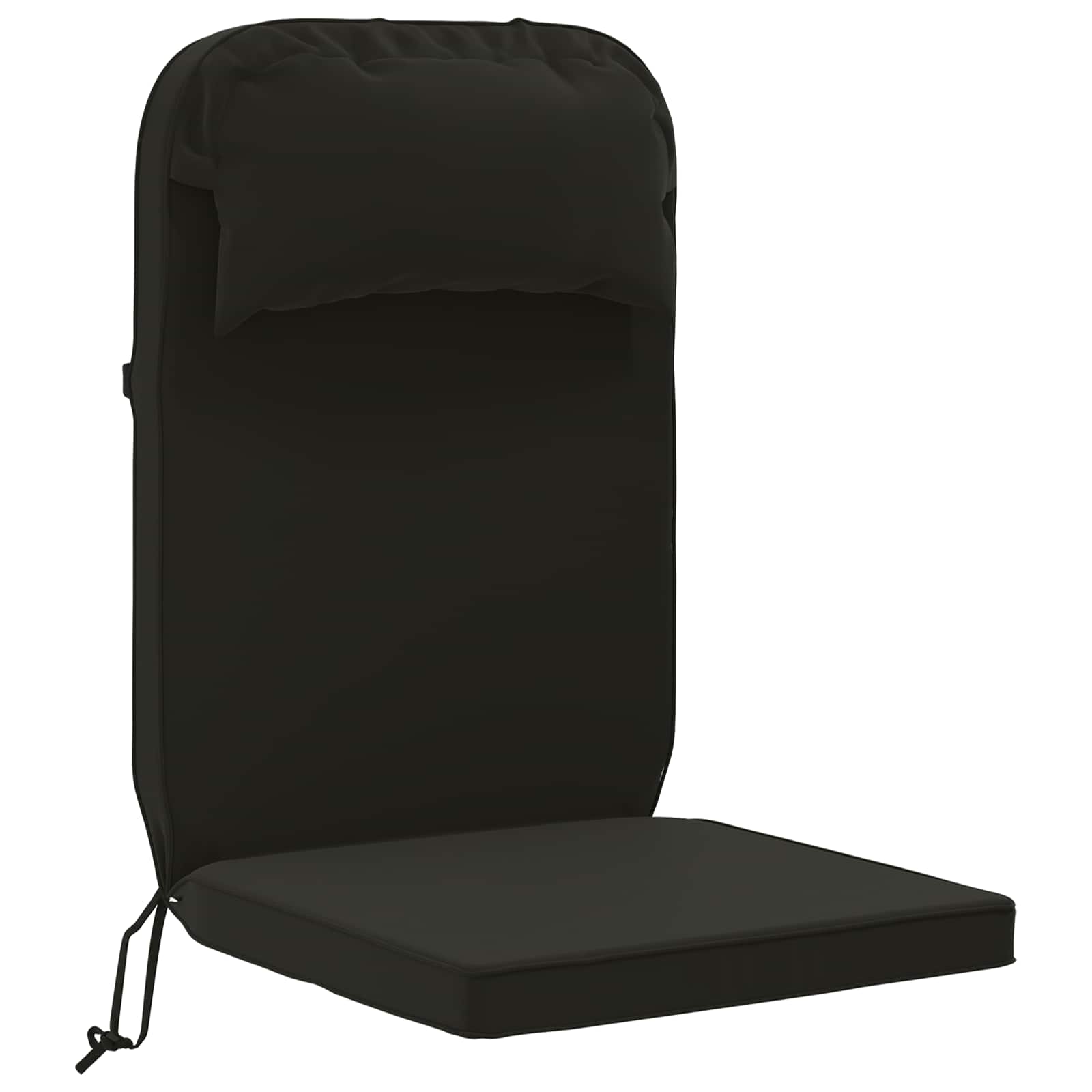Cuscino per Lounger Sole 100% Poliestere Nero 55 x 124 x 5 cm