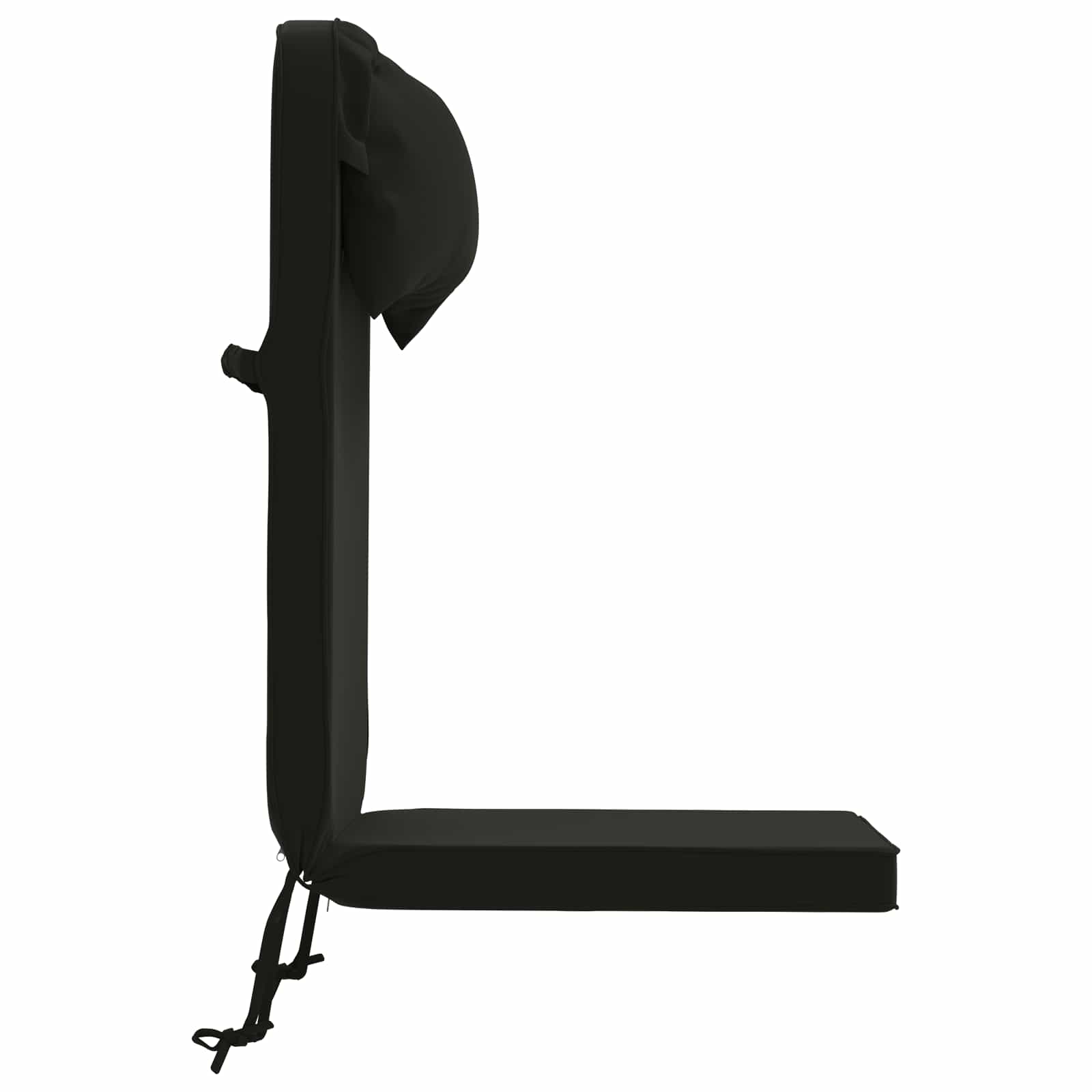 Cuscino per Lounger Sole 100% Poliestere Nero 55 x 124 x 5 cm