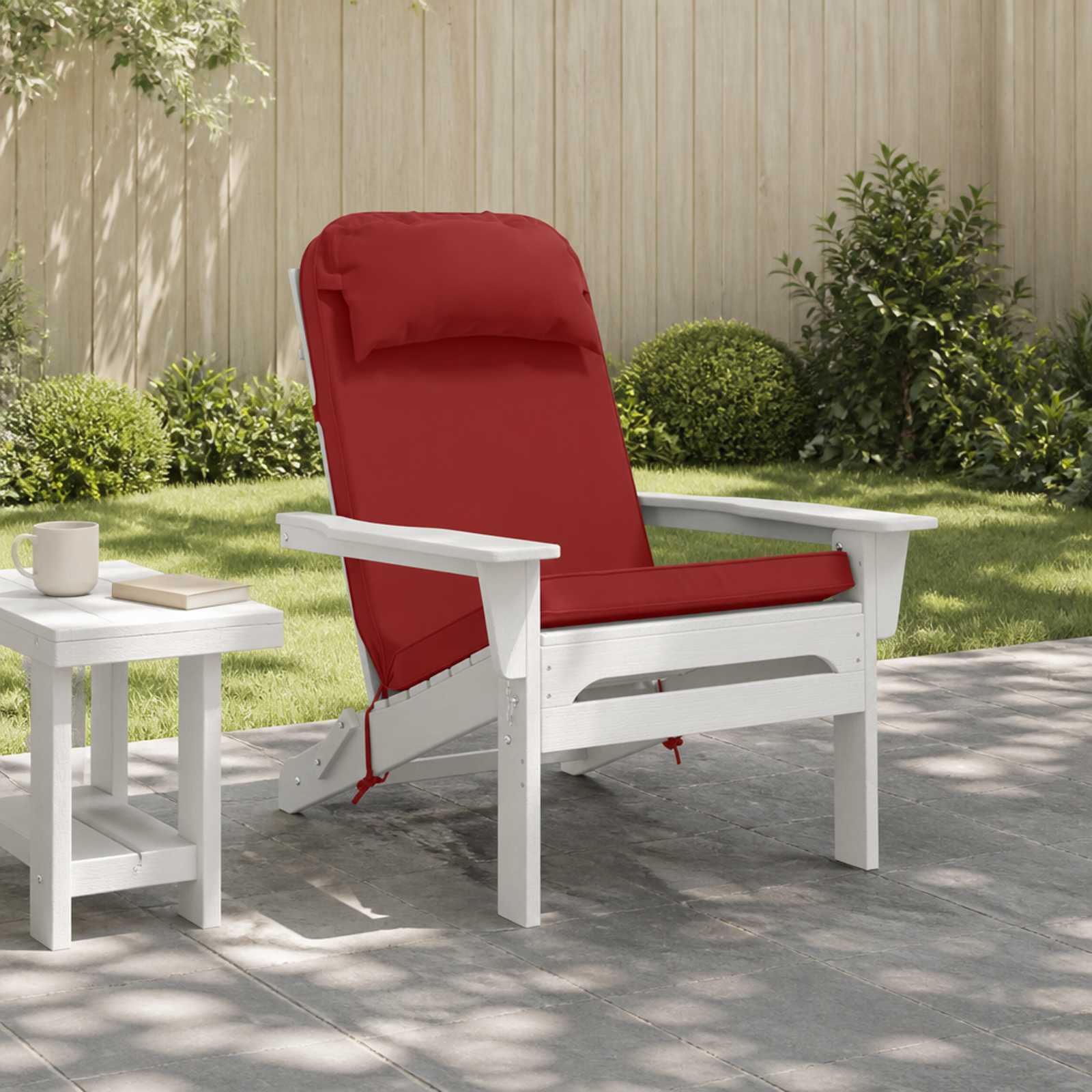 Cuscino per Lounger Sole 100% Poliestere Rosso Vino
