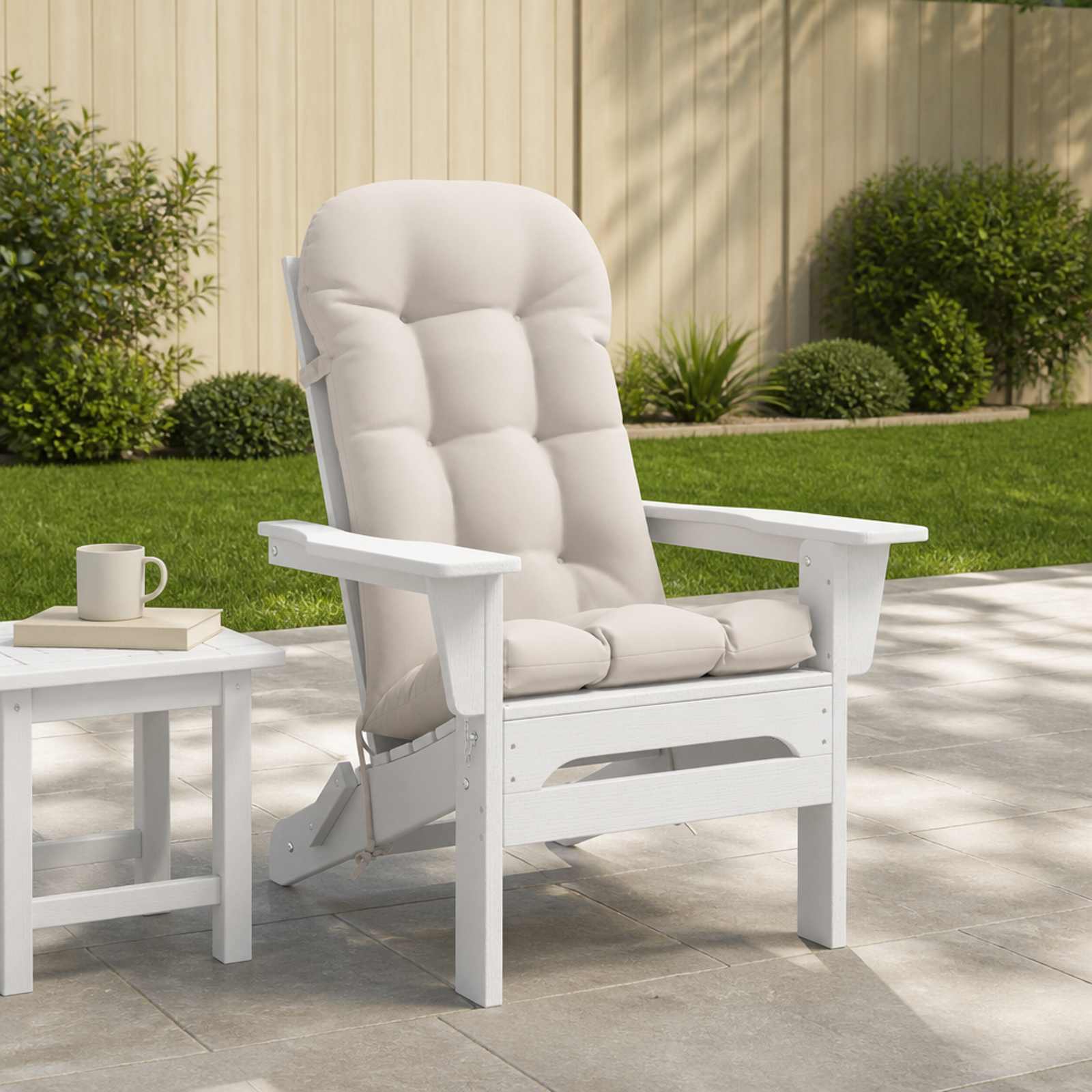 Cuscino per Lounger Sole PUTTEN 100% Poliestere Bianco