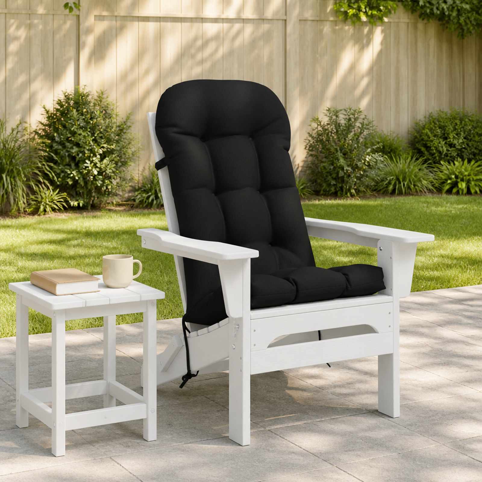Cuscino per Lounger Sole PUTTEN 100% Poliestere Nero