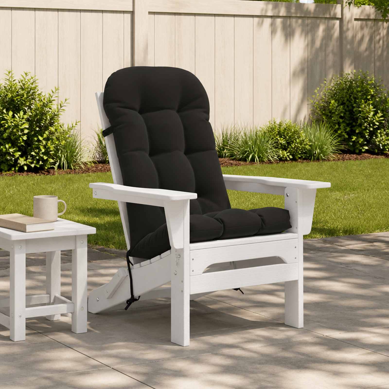 Cuscino per Lounger Sole PUTTEN 100% Poliestere Nero