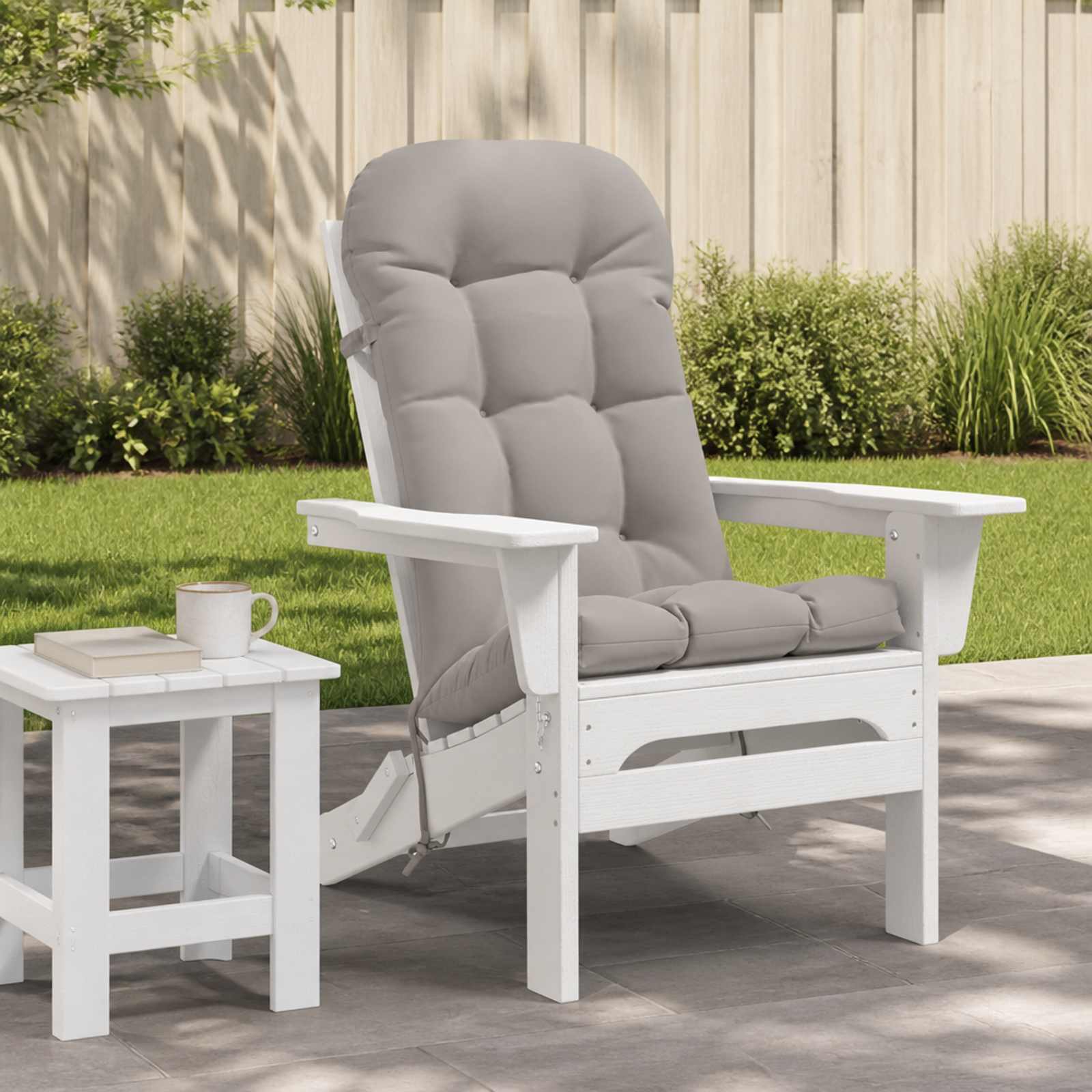 Cuscino per Lounger Sole PUTTEN 100% Poliestere Grigio