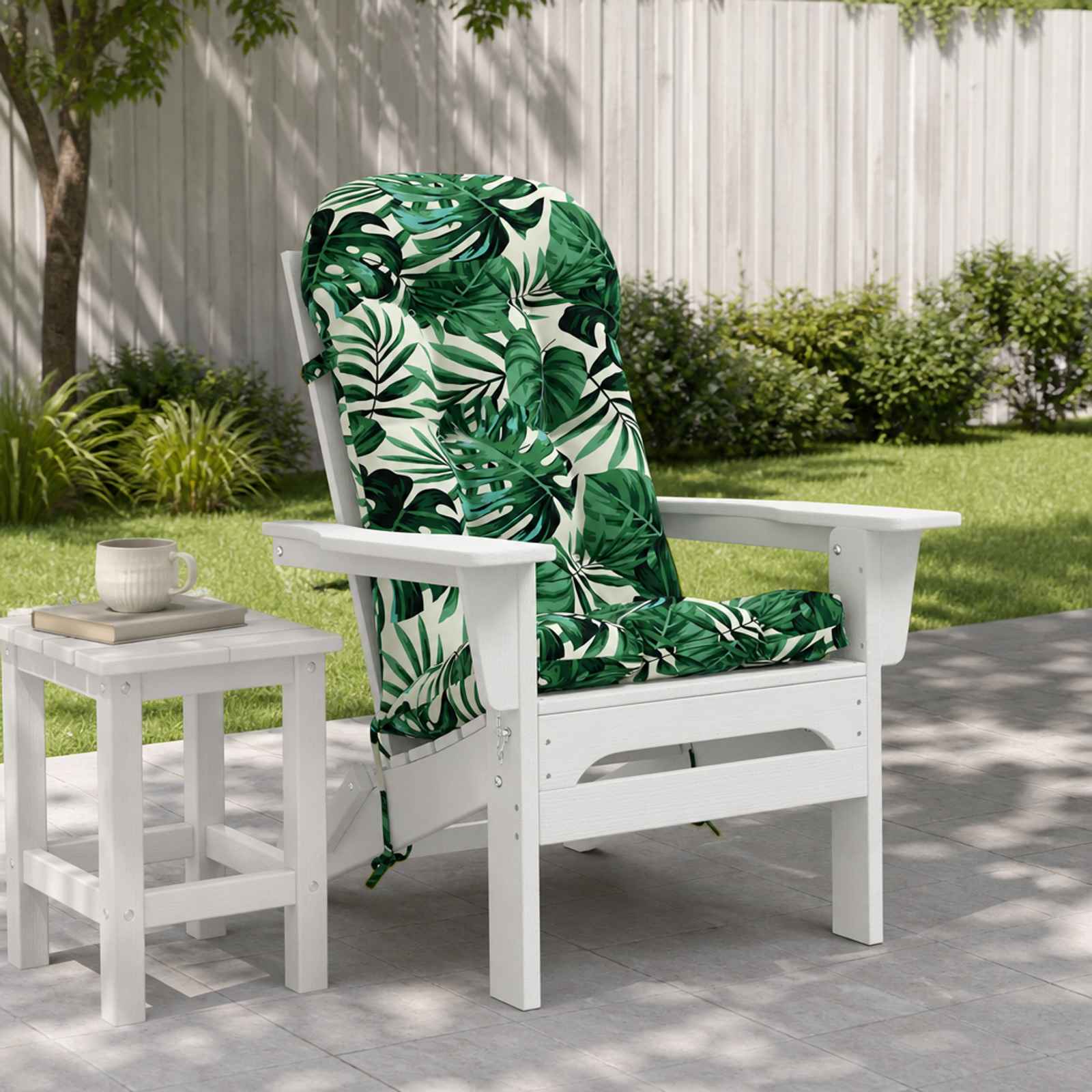 Cuscino per Lounger Sole PUTTEN 100% Poliestere Motivo a Foglie