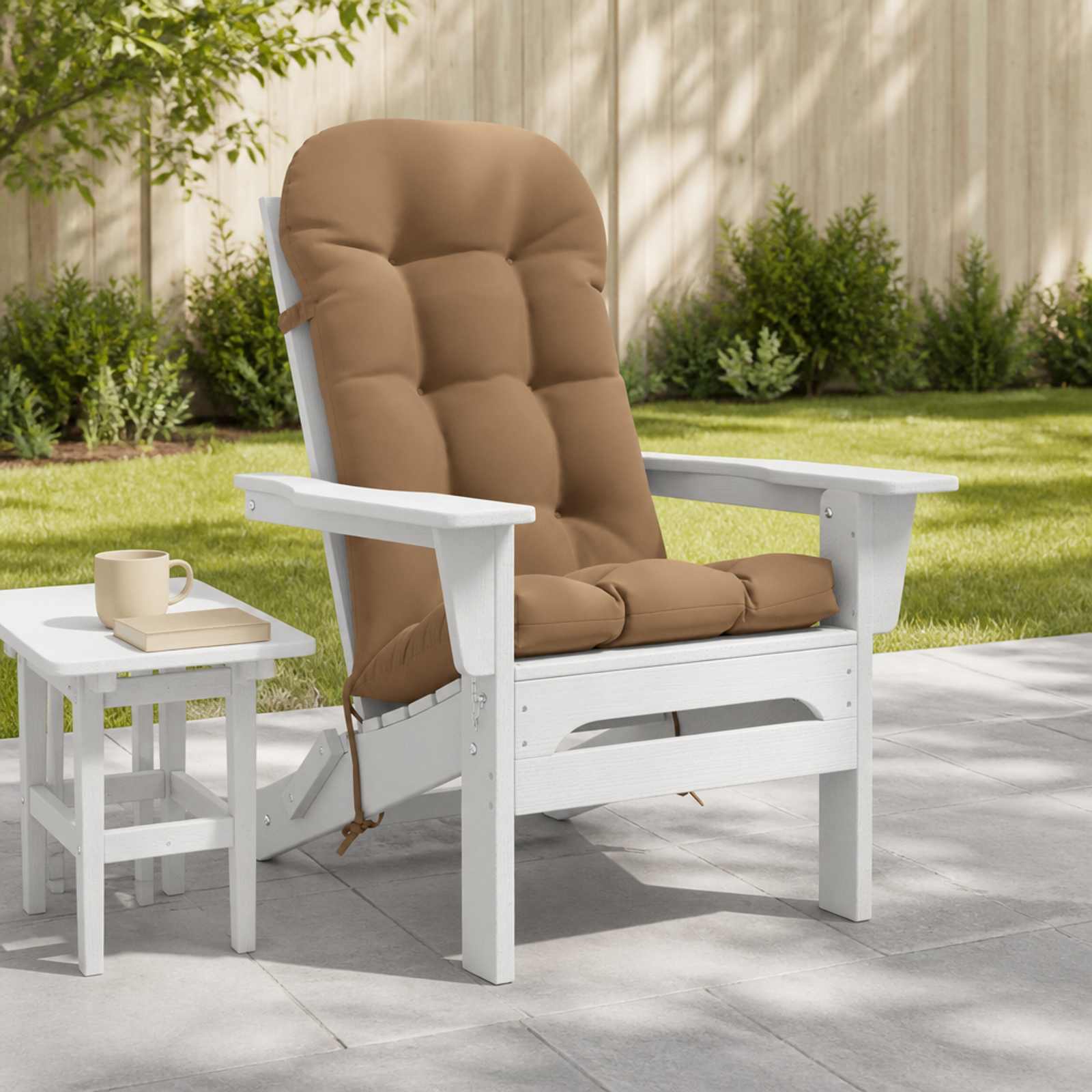Cuscino per Lounger Sole PUTTEN 100% Poliestere Tortora
