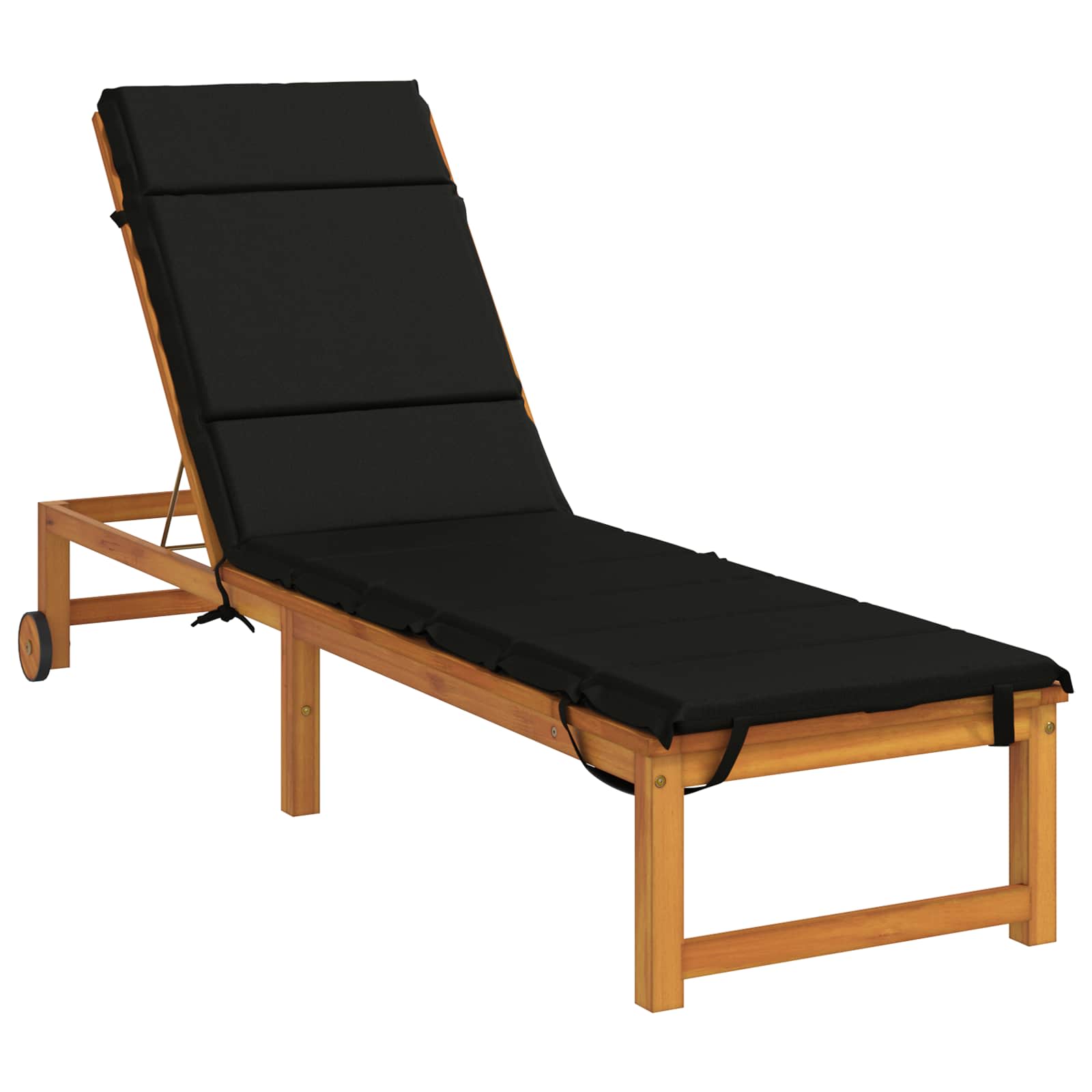 Cuscino per Lettino GEMERT 100% Poliestere Nero 200 x 50 x 3 cm