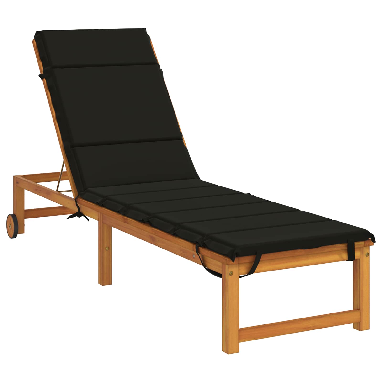 Cuscino per Lettino GEMERT 100% Poliestere Nero 200 x 50 x 3 cm