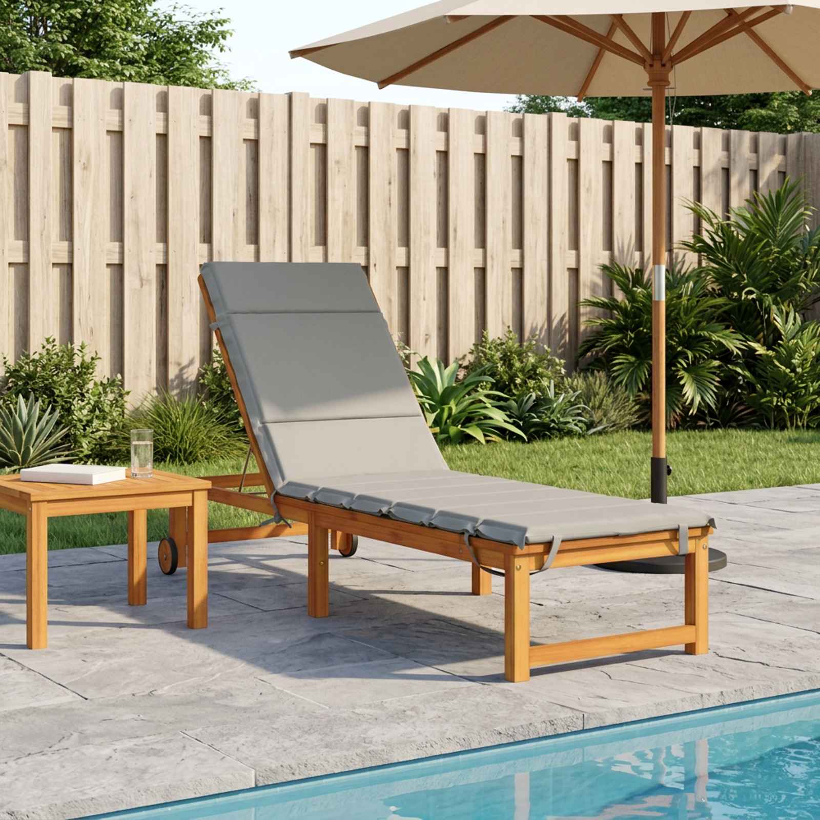 Cuscino per Lettino GEMERT 100% Poliestere Grigio