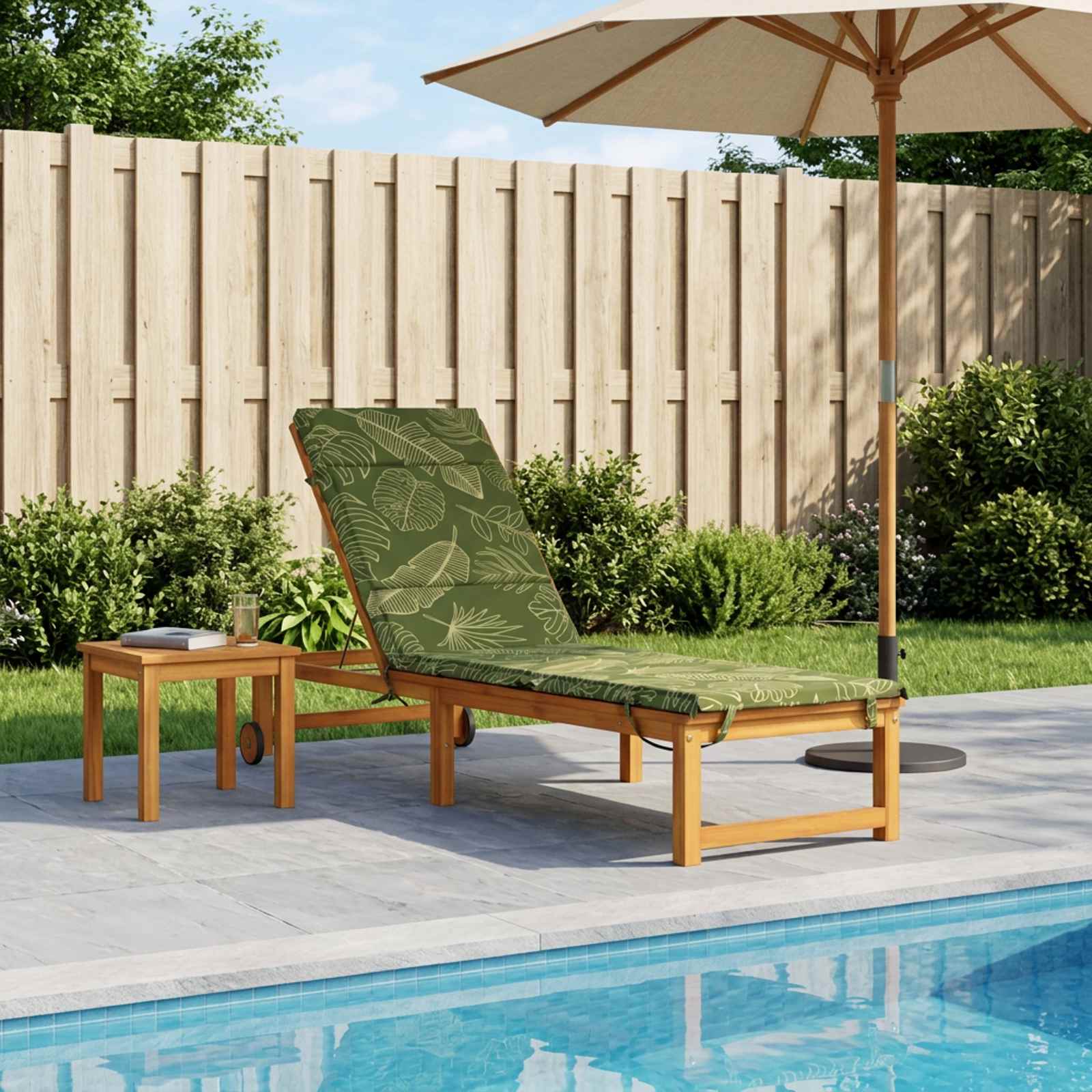 Cuscino per Lettino GEMERT 100% Poliestere Design a foglia