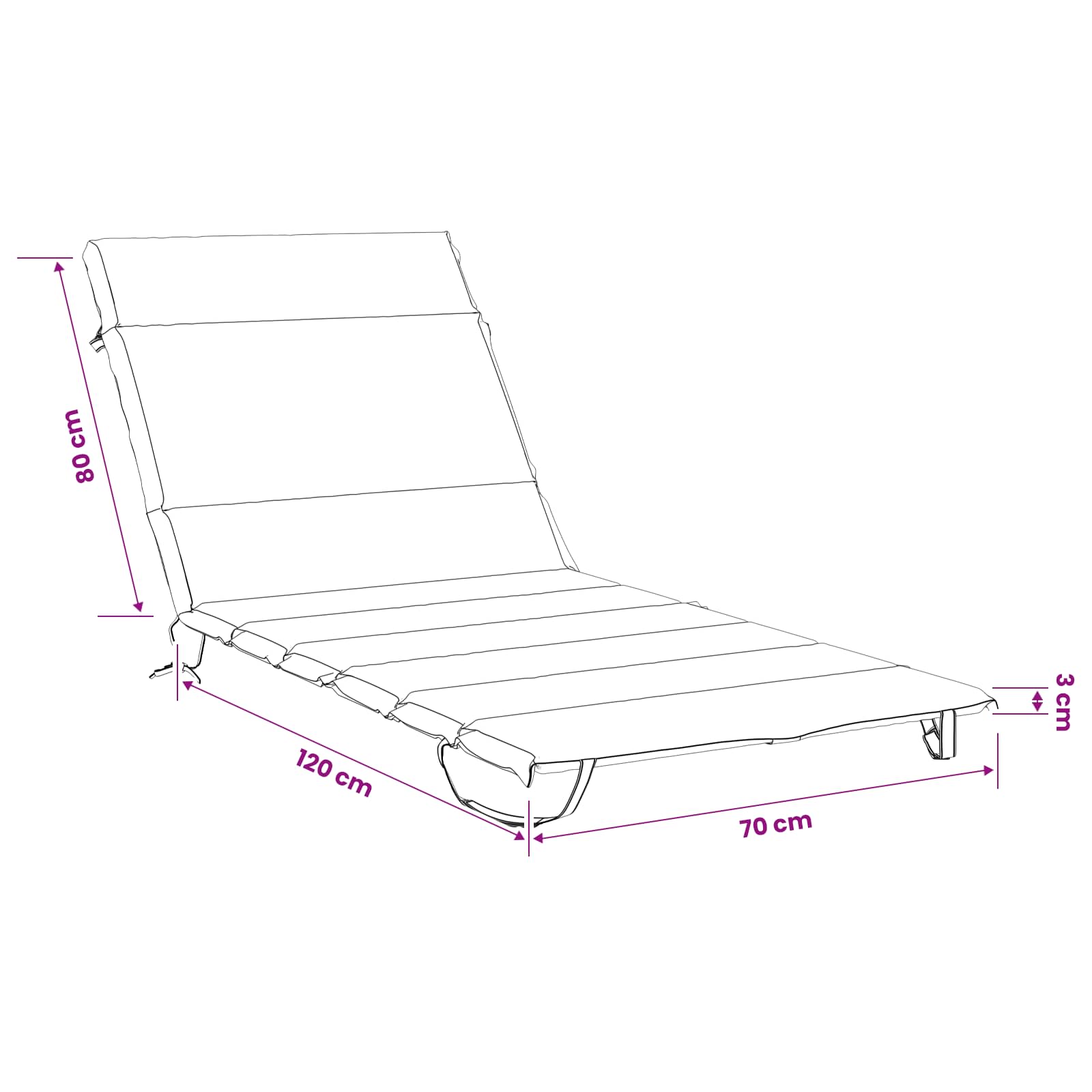 Cuscino per Lettino GEMERT 100% Poliestere Rosso