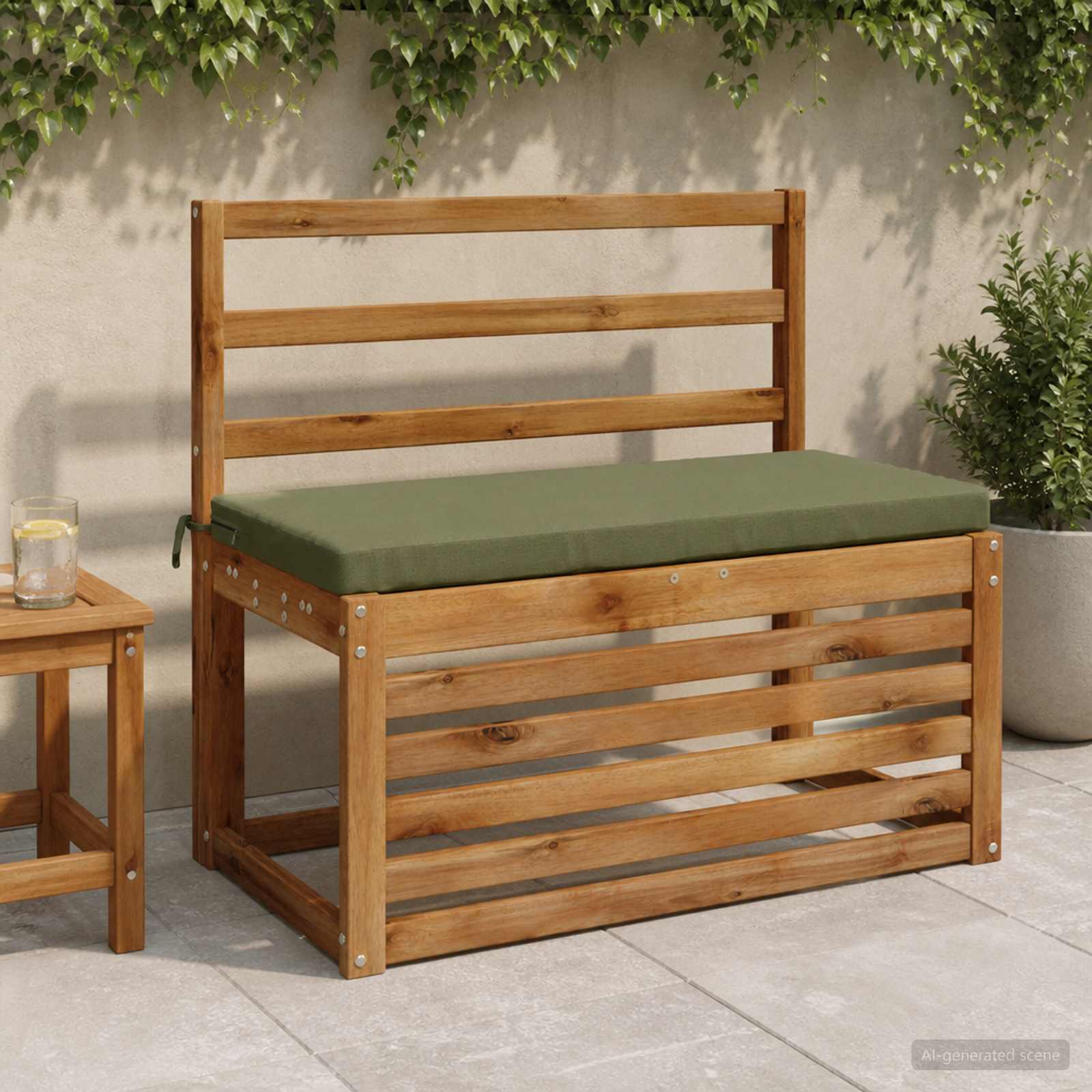 Cuscino per panchina SOEST 100% Poliestere Verde Oliva