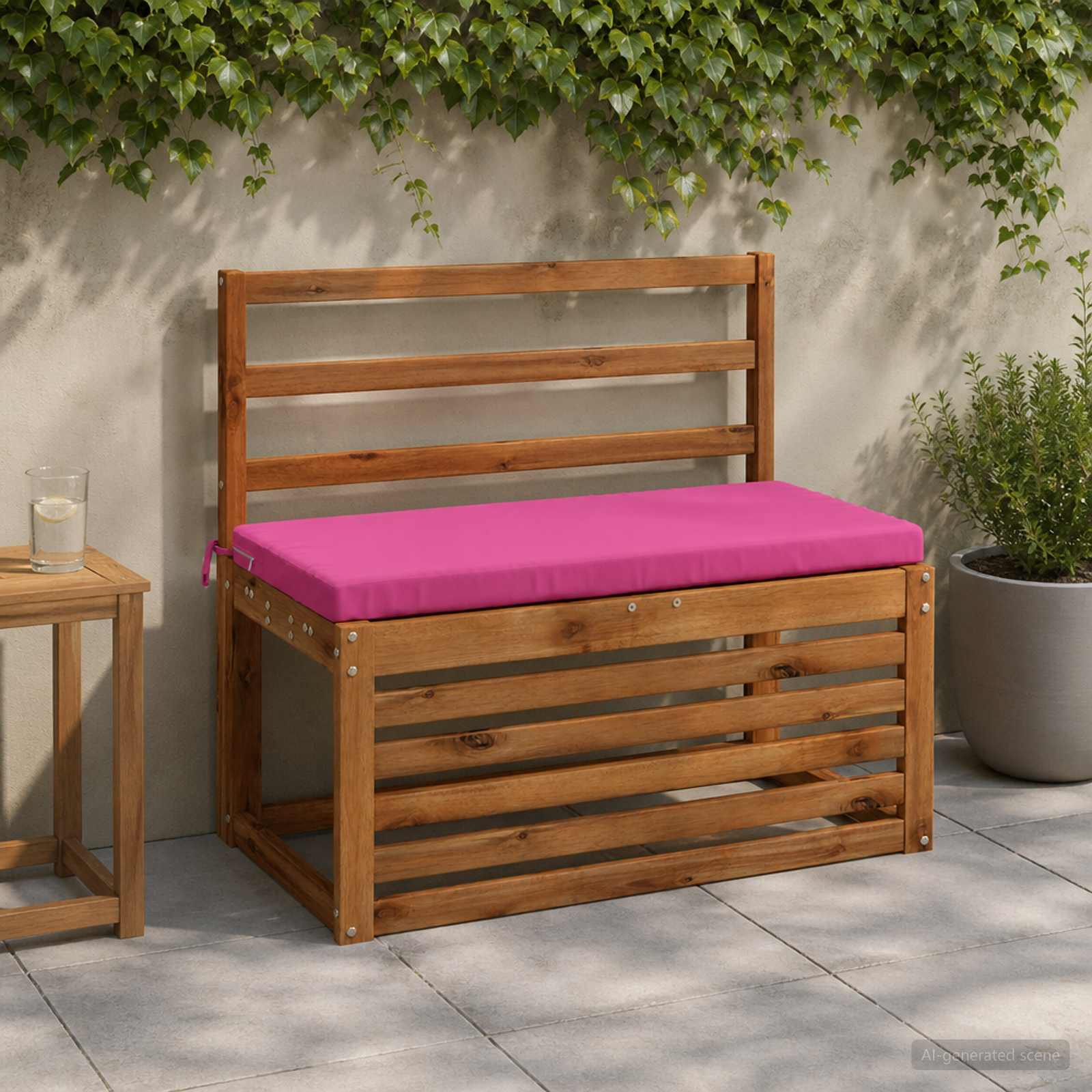 Cuscino per panchina SOEST 100% Poliestere Rosa 60 x 40 x 5 cm