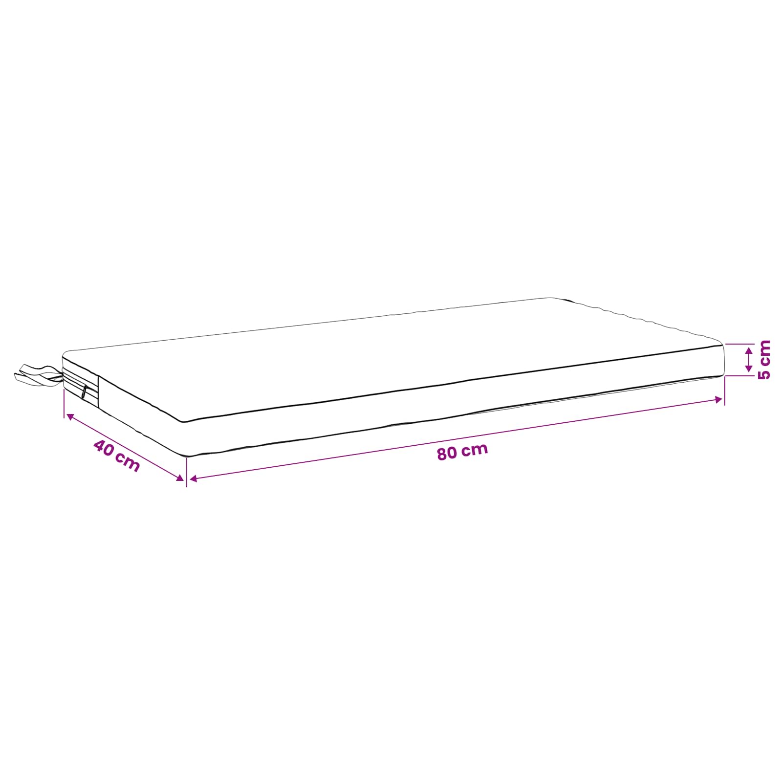Cuscini per Panchina a 2 Pezzi SOEST 2 pz 100% Poliestere