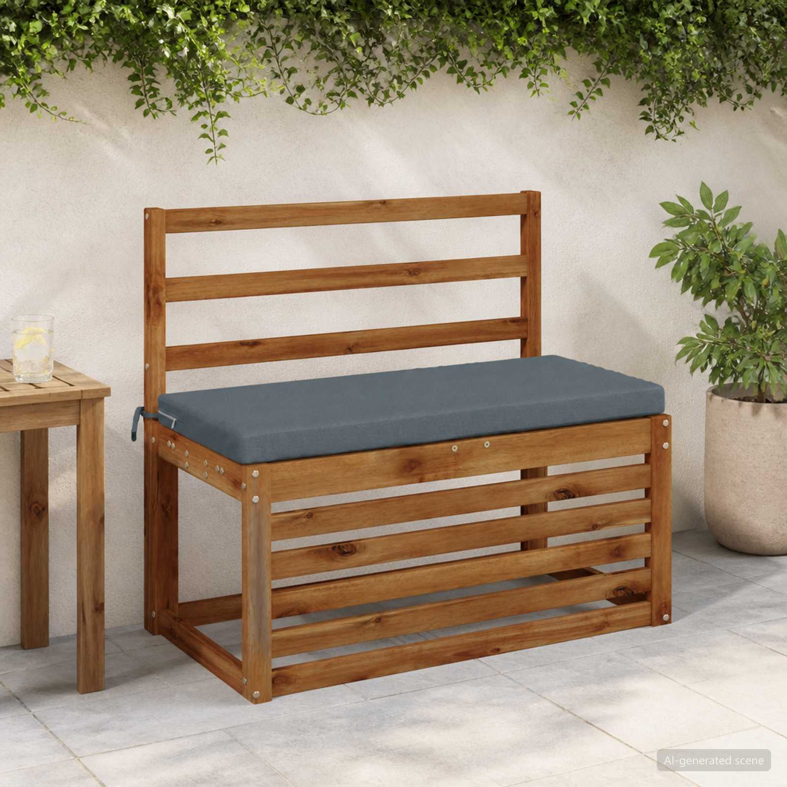 Cuscino per panchina SOEST 100% Poliestere Blu 80 x 40 x 5 cm