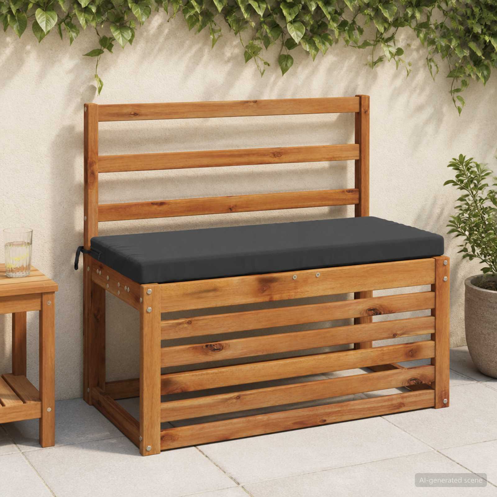 Cuscino per panchina SOEST 100% Poliestere Antracite