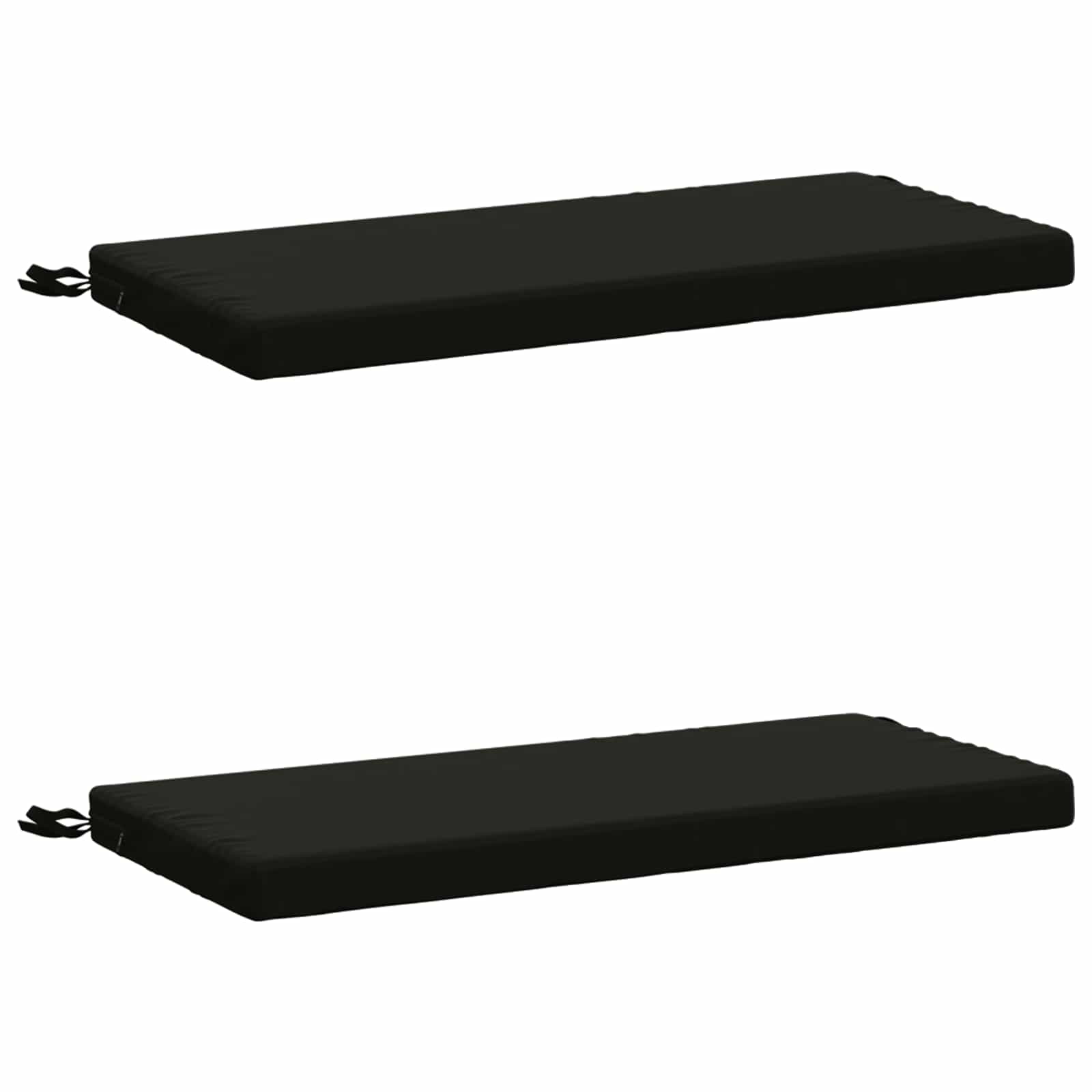 Cuscini per Panchina a 2 Pezzi SOEST 2 pz 100% Poliestere Nero