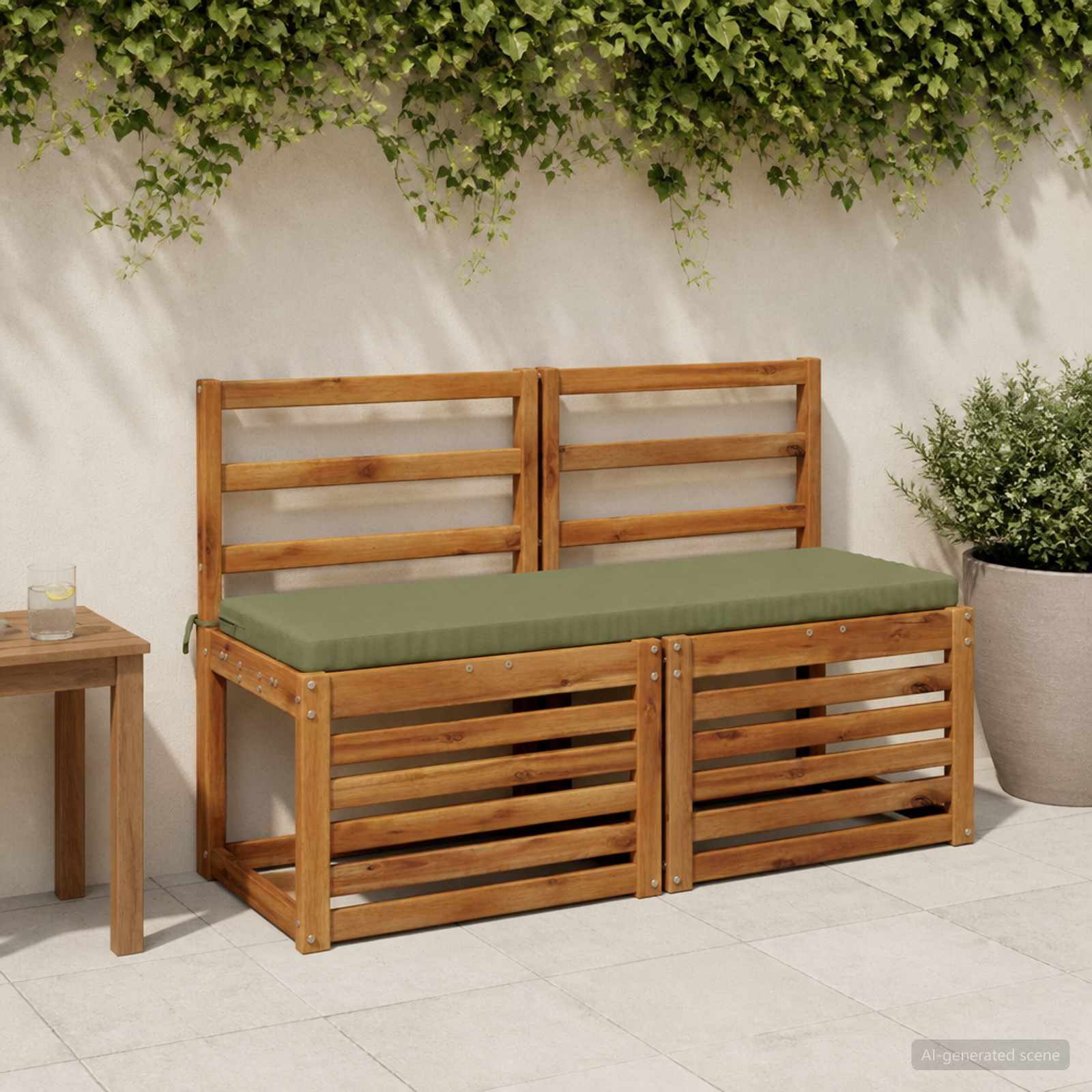 Cuscino per panchina SOEST 100% Poliestere Verde Oliva