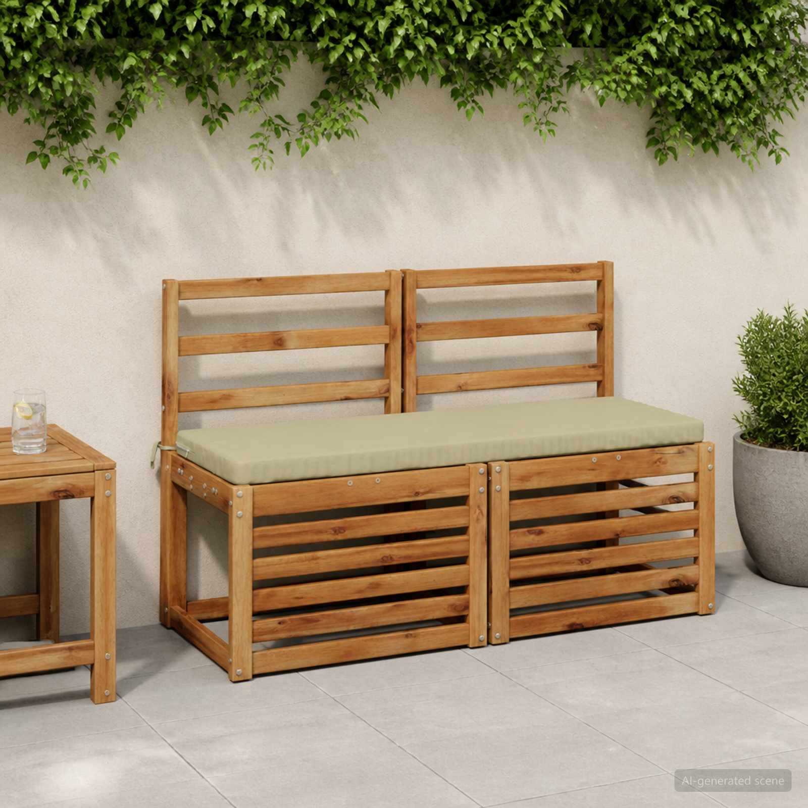 Cuscino per panchina SOEST 100% Poliestere Verde chiaro