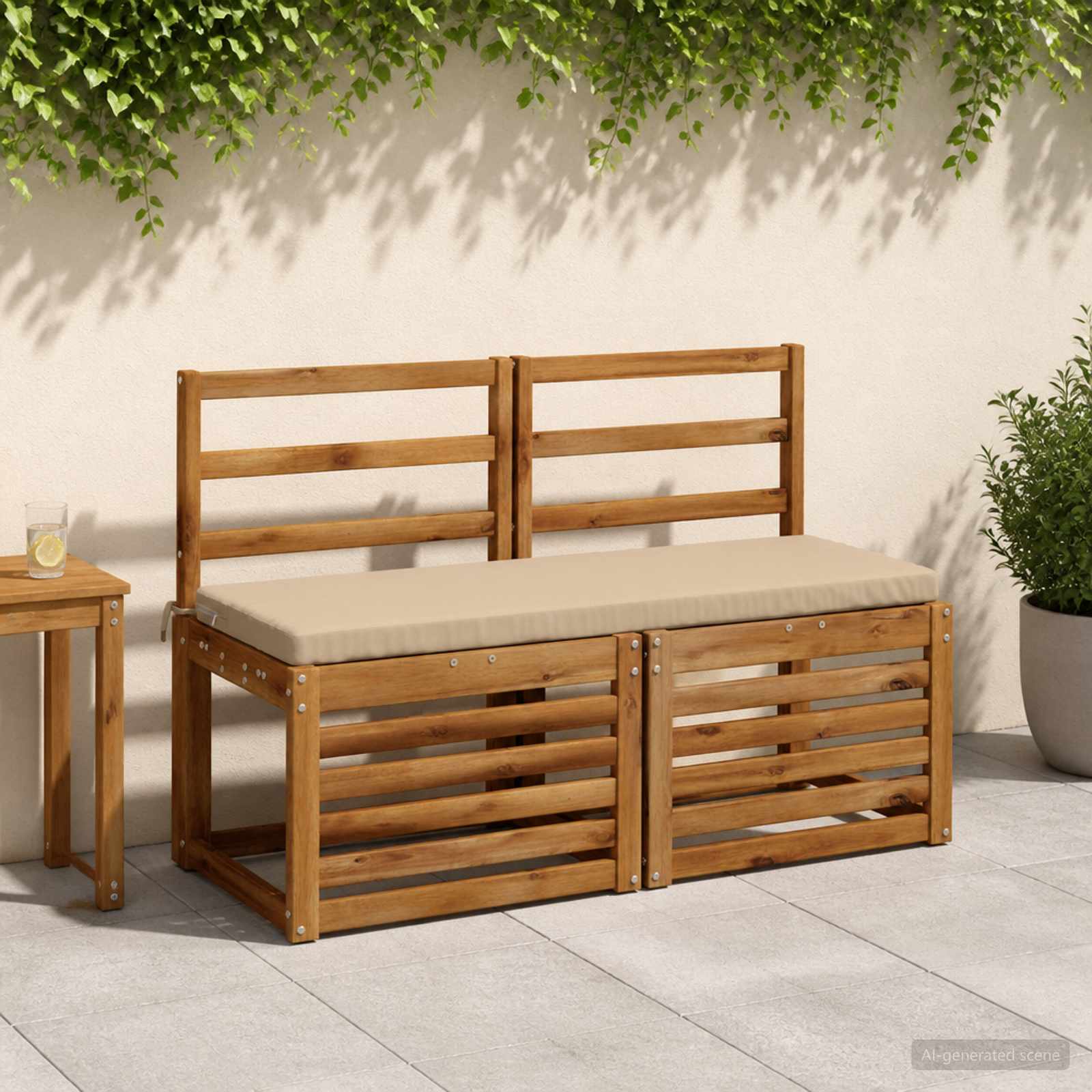 Cuscini per Panchina a 2 Pezzi SOEST 2 pz 100% Poliestere